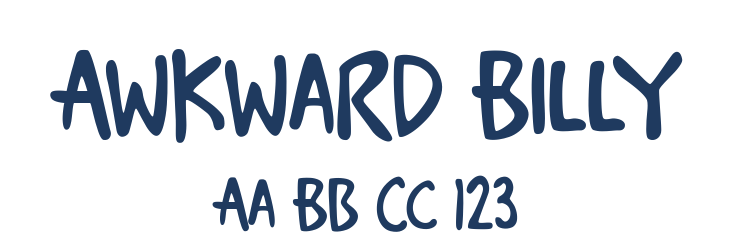 Awkward Billy Font Preview