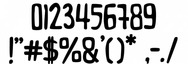 Awkward Billy Font OTHER CHARS