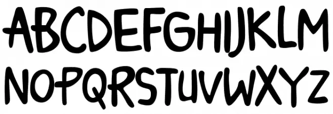 Awkward Billy Font UPPERCASE