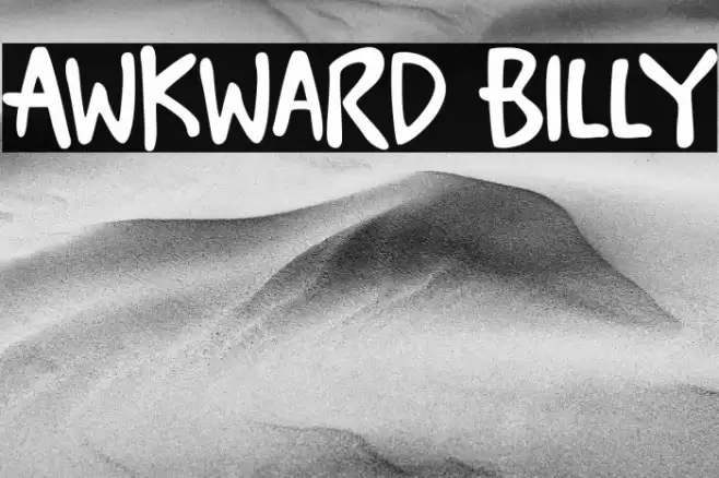 Awkward Billy Font examples