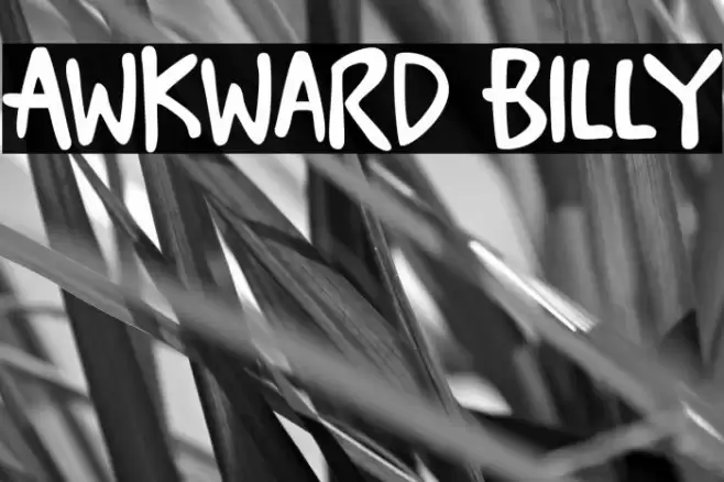 Awkward Billy Font examples