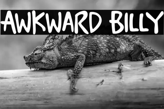 Awkward Billy Font examples