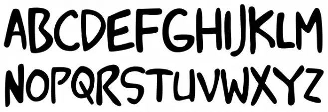 Awkward Billy Font LOWERCASE