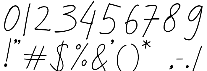 Awkward Font OTHER CHARS
