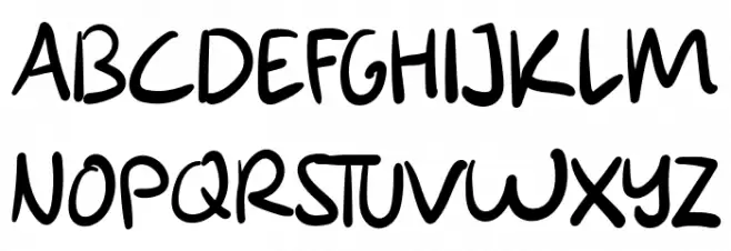 Awkward Schriftart Groß