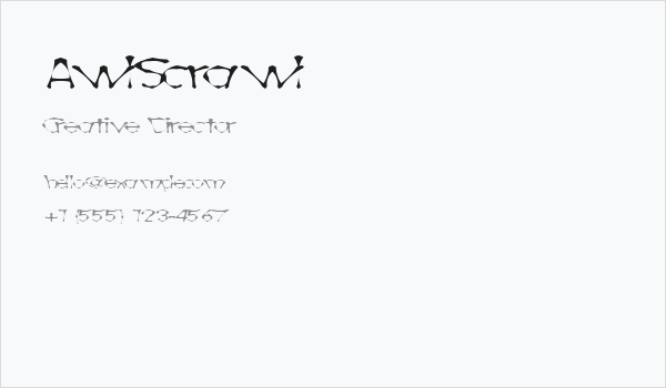 AwlScrawl Business Card