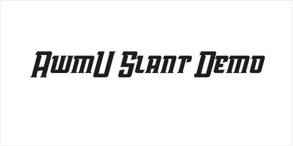 AwmU Slant Demo Logo