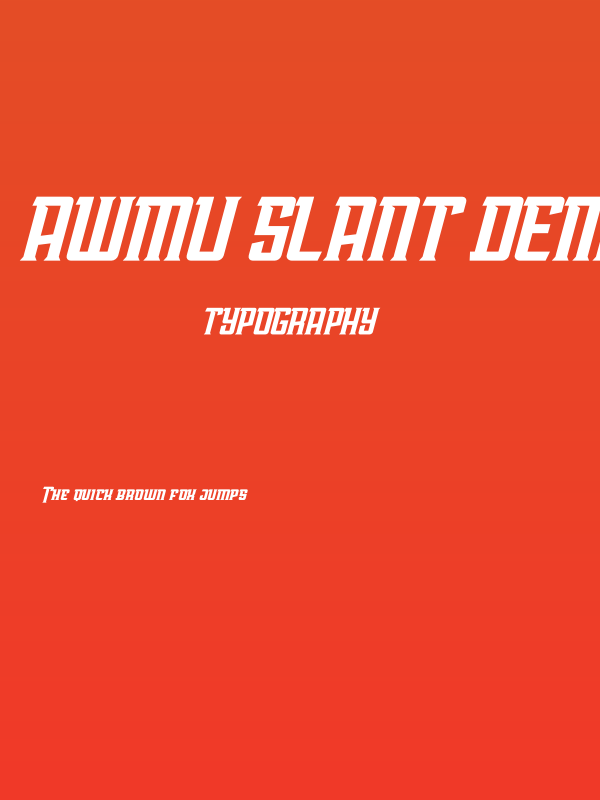 AwmU Slant Demo Poster