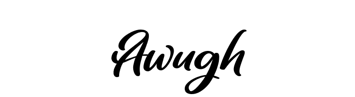 Awugh  Frei Schriftart Herunterladen