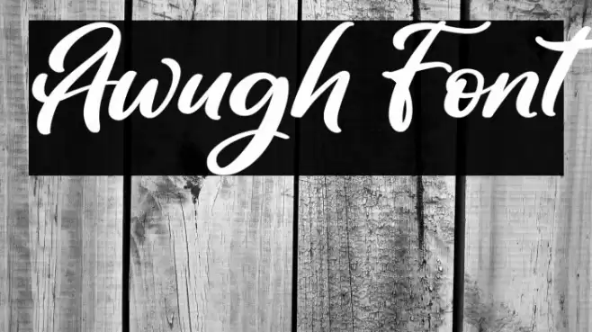 Awugh Font examples