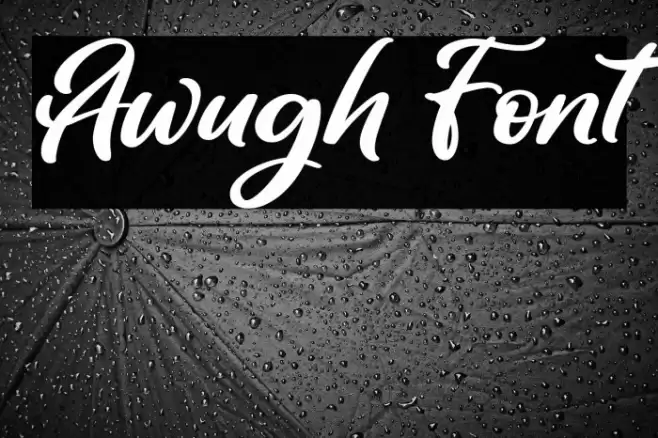 Awugh Font examples
