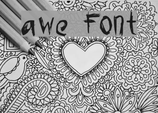 awe Font examples