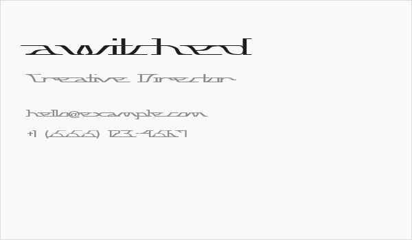 awitched Business Card