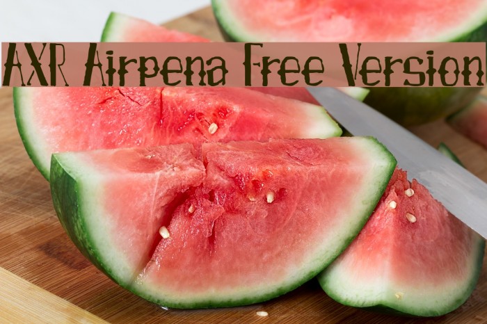 AXR Airpena Free Version Font examples