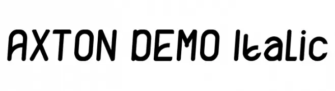 AXTON DEMO Italic  フリーフォントのダウンロード