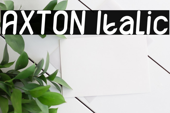 AXTON Italic Font examples