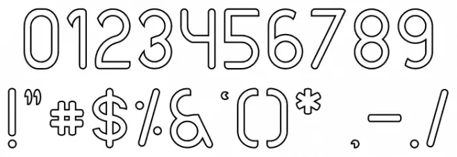 AXTON Stroke Font OTHER CHARS