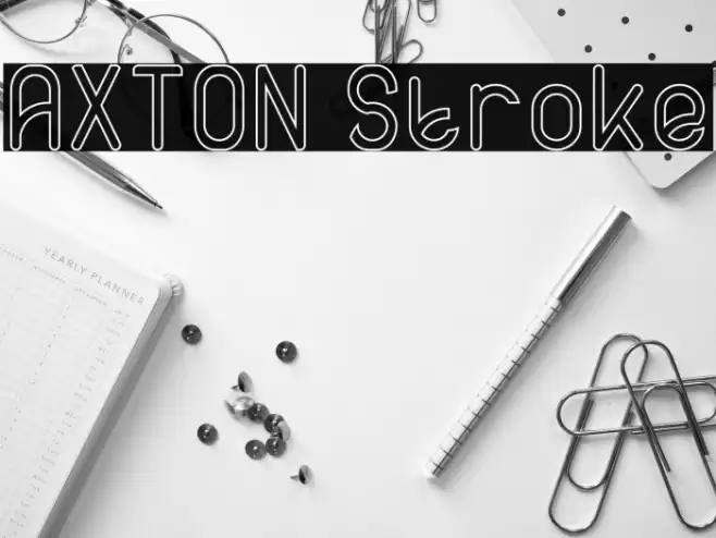 AXTON Stroke Font examples