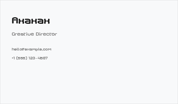 Axaxax Business Card