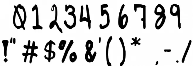 Axe Hand Font OTHER CHARS