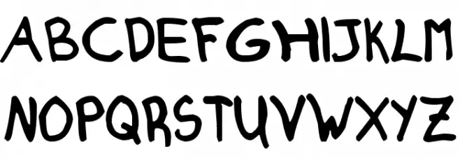 Axe Hand Schriftart Groß