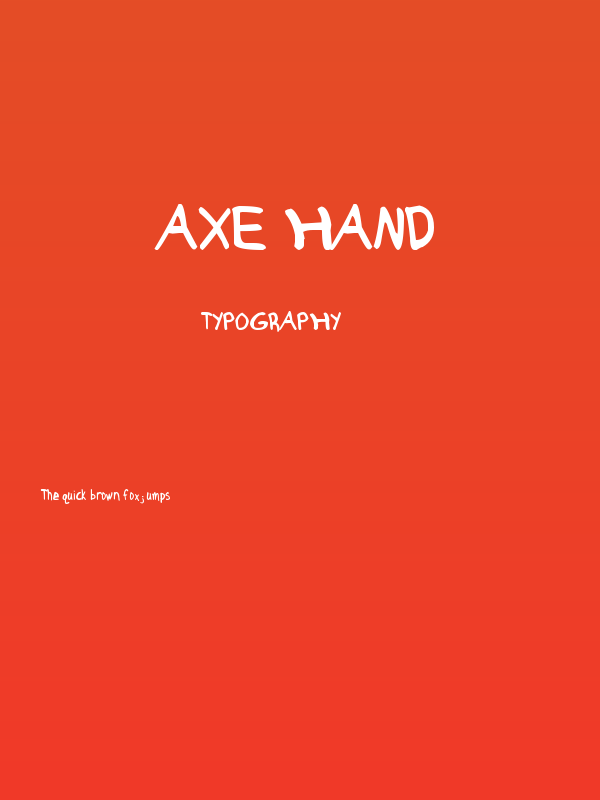 Axe Hand Poster