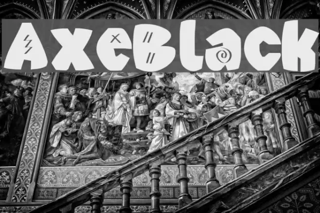 AxeBlack Font examples