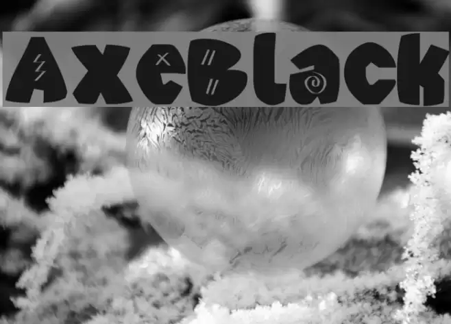 AxeBlack Font examples