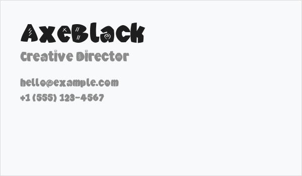 AxeBlack Business Card