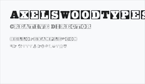 AxelsWoodTypesMK Business Card