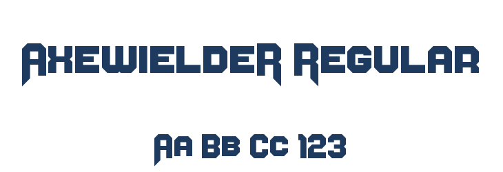 AxewieldeR Regular Font Preview