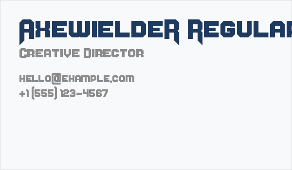 AxewieldeR Regular Business Card
