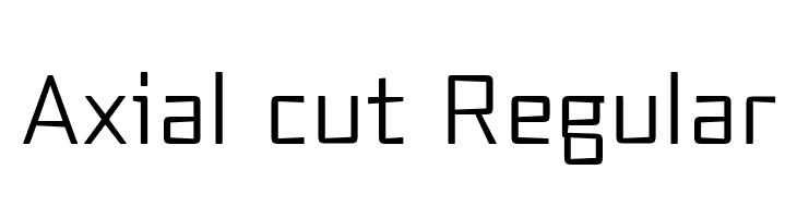 Axial cut Regular  Frei Schriftart Herunterladen