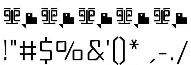 Axial cut Regular Font OTHER CHARS