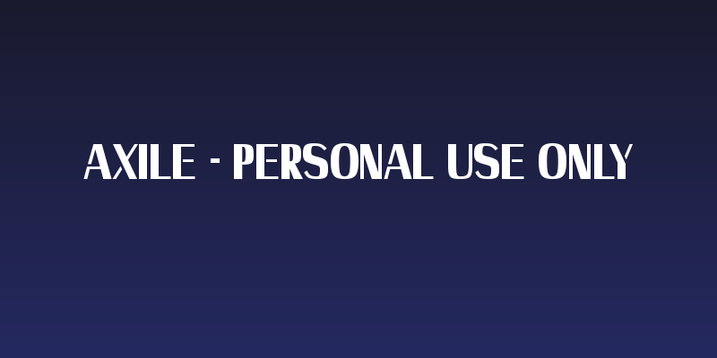 Axile - Personal Use Only Social Header