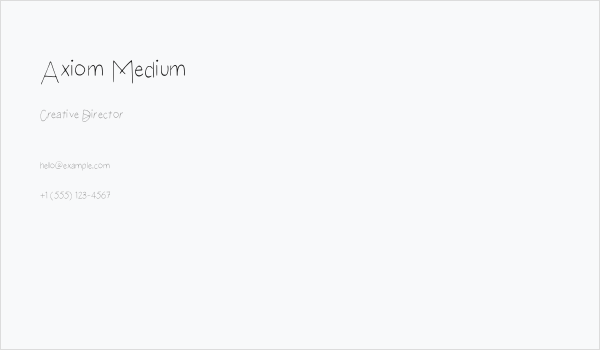 Axiom Medium Business Card