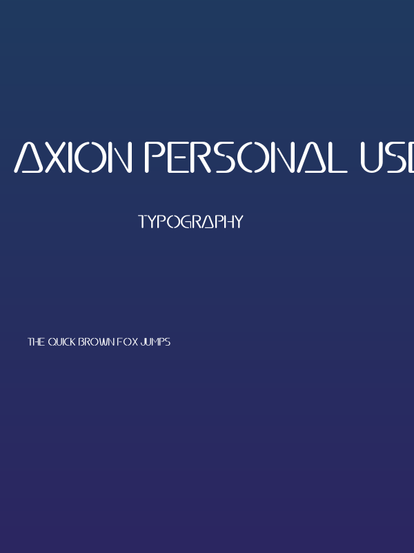 Axion PERSONAL USE ONLY! Poster