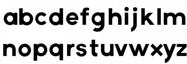 Axis Font LOWERCASE