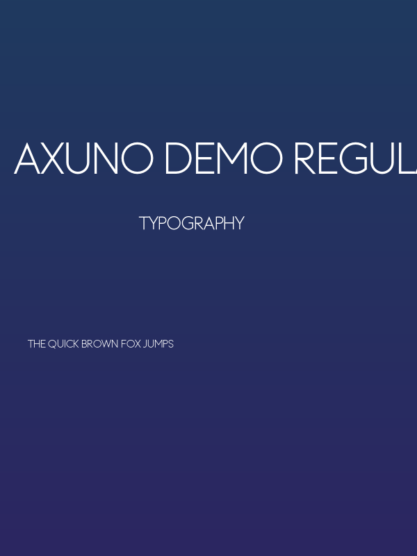 Axuno Demo Regular Poster