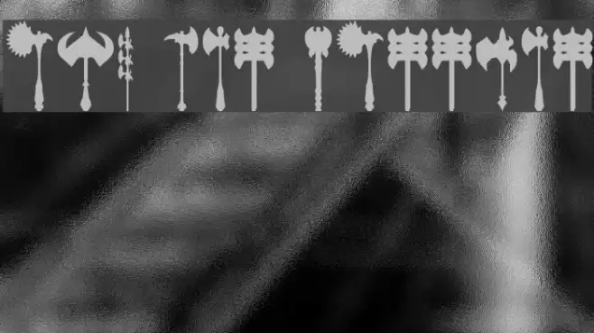 axe for warrior Font examples
