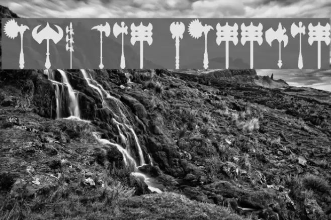 axe for warrior Font examples