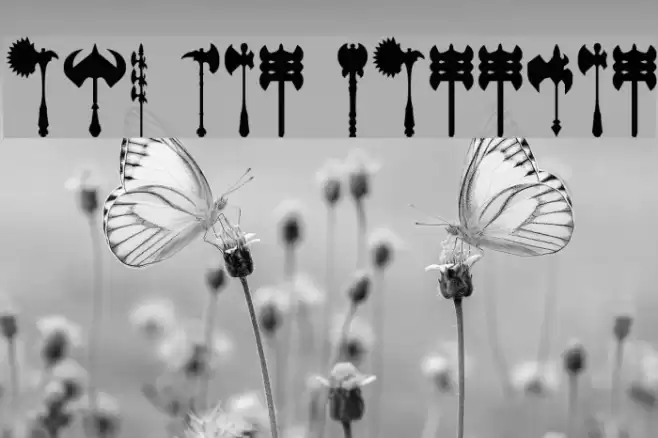 axe for warrior Font examples