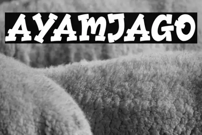 AyamJago Font examples