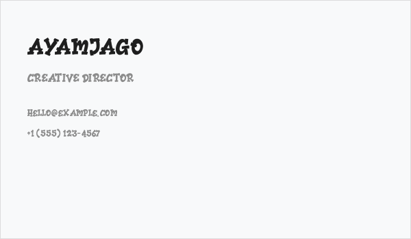 AyamJago Business Card