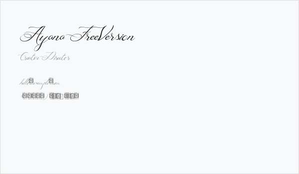 Ayana FreeVersion Business Card