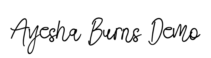 Ayesha Burns Demo  नि: शुल्क फ़ॉन्ट्स डाउनलोड