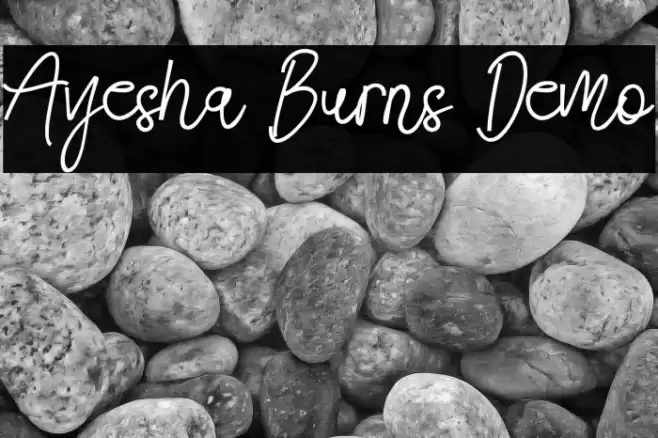 Ayesha Burns Demo Font examples