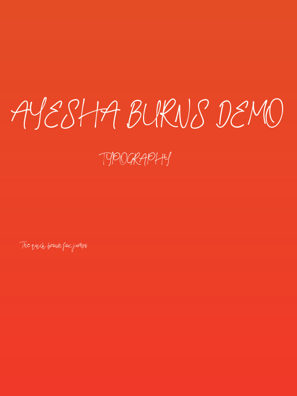 Ayesha Burns Demo Poster