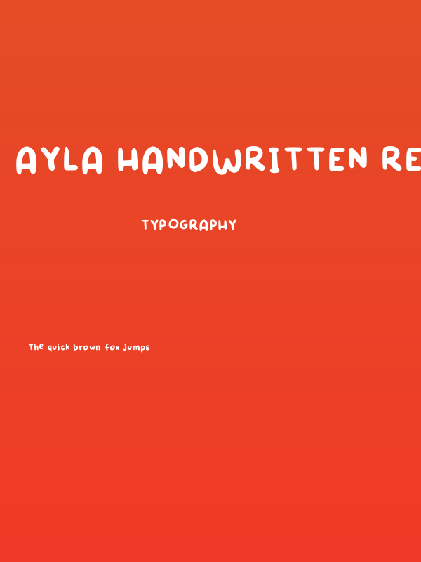 Ayla Handwritten Regular Poster
