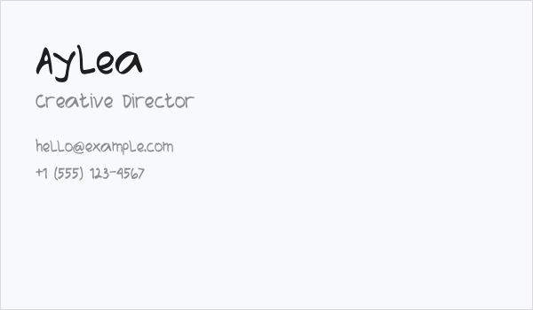 Aylea Business Card